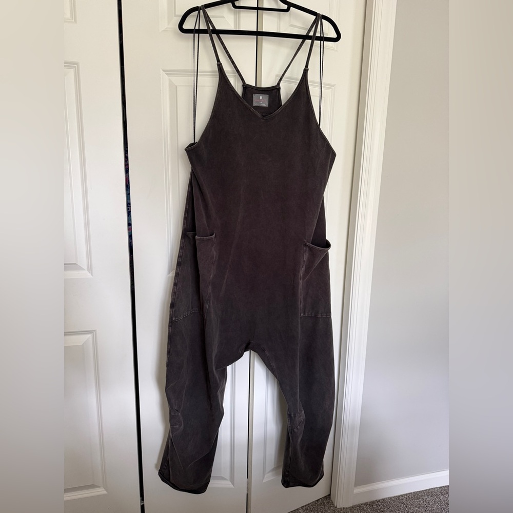 Free People Movement Hot Shot Onesie- Color: Washed Black